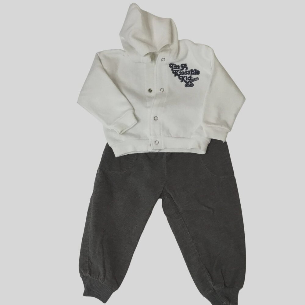 VTG COLLEGE LANE Hoodie CARTER'S Pants 2T Hershey Kissable Kid Whale Graphic VBC